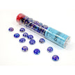 CHX 01176 Iridized Dark Blue Glass Stones Tube