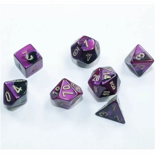 CHX 20640 Gemini Mini Black-Purple/Gold 7-Die Set