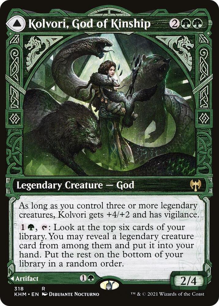 Kolvori, God of Kinship //  The Ringhart Crest 318 (Kaldheim)  - Showcase