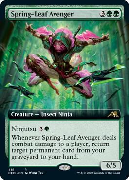 Spring-Leaf Avenger 481/302 (Kamigawa: Neon Dynasty)  - Extended Art