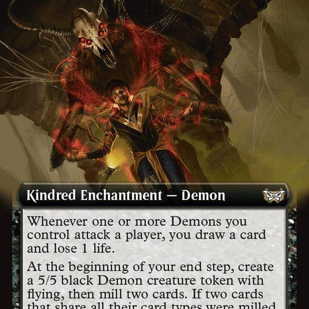 Demonic Covenant 49 (Commander: Duskmourn: House of Horror)  - Extended Art