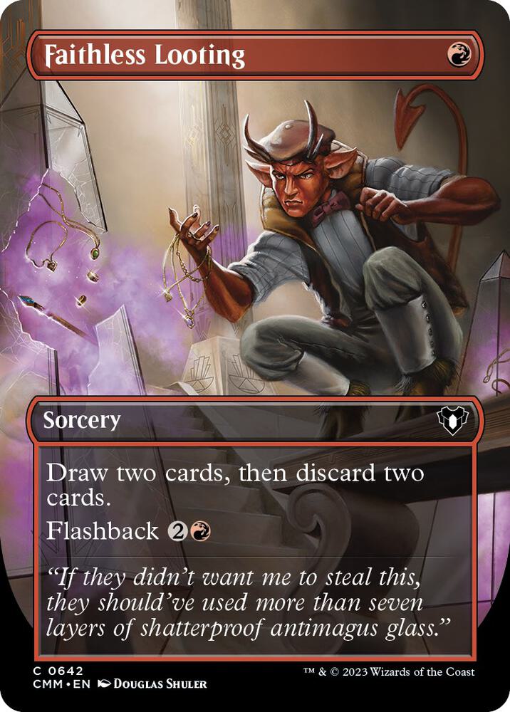 Faithless Looting 642 (Commander Masters)  - Borderless