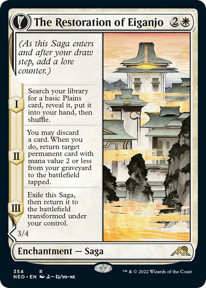 The Restoration of Eiganjo // Architect of Restoration 354/302 (Kamigawa: Neon Dynasty)  - Showcase