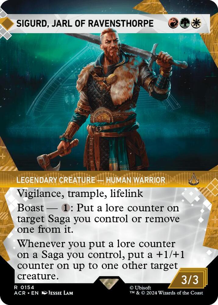 Sigurd, Jarl of Ravensthorpe 154/110 (Universes Beyond: Assassin's Creed)  - Showcase Foil