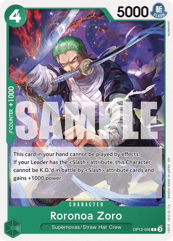 Roronoa Zoro OP12-036 (Legacy of the Master) 