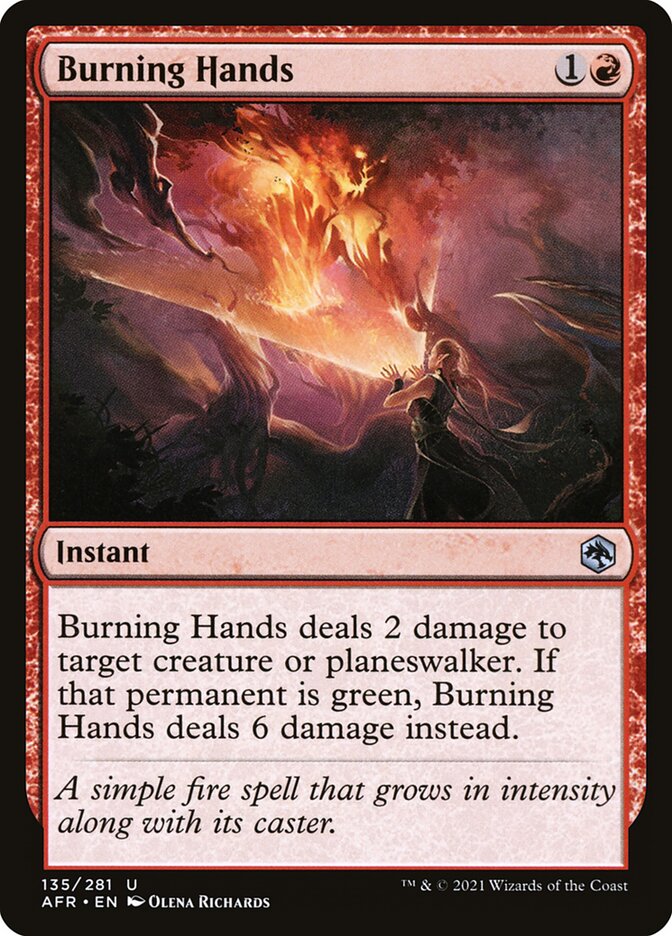 Burning Hands 135 (Adventures in the Forgotten Realms) 