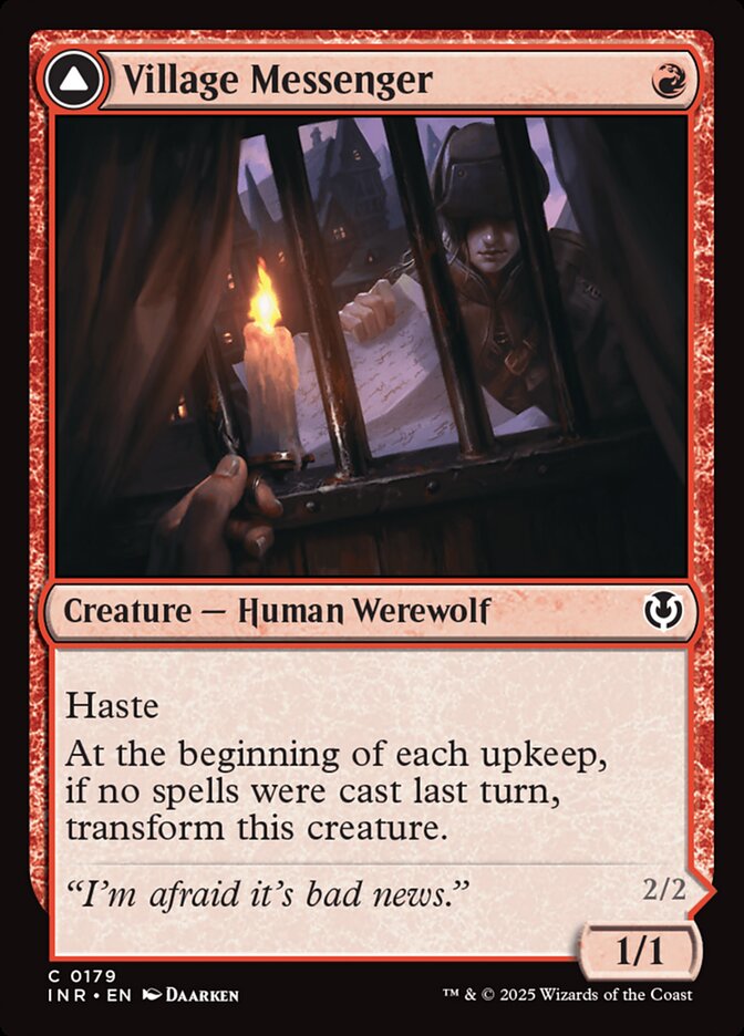 Village Messenger // Moonrise Intruder 179/287 (Innistrad Remastered) 