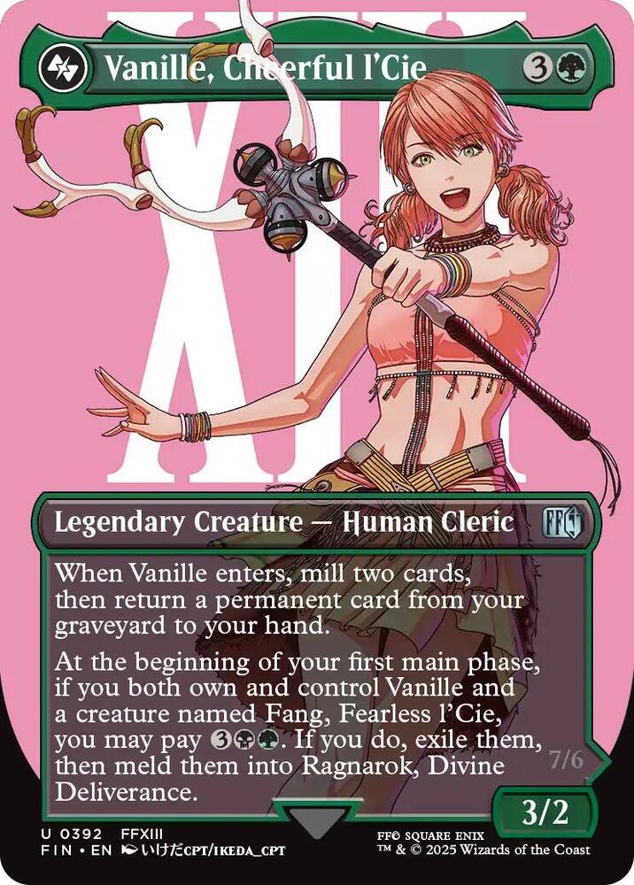 Vanille, Cheerful l'Cie 392/309 (FINAL FANTASY)  - Borderless Foil