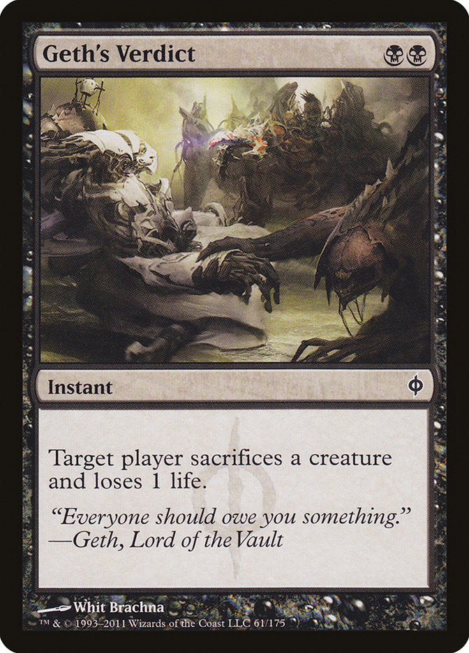 Geth's Verdict 61/175 (New Phyrexia)  - Foil