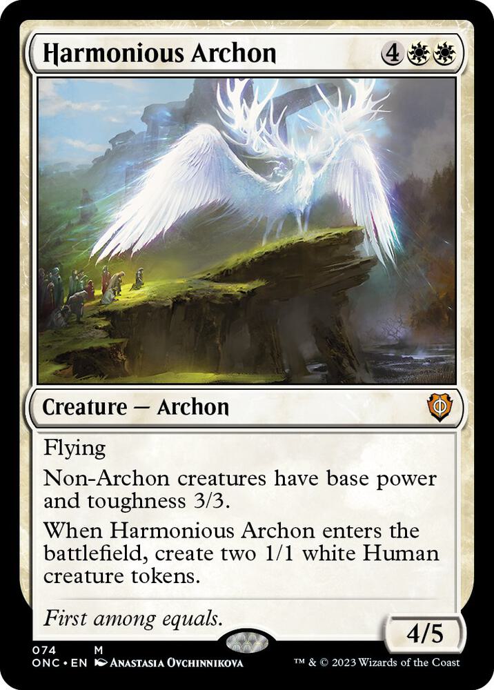 Harmonious Archon 74/28 (Commander: Phyrexia: All Will Be One) 