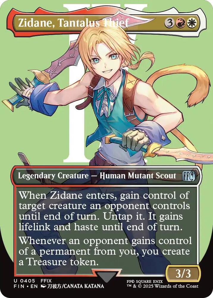 Zidane, Tantalus Thief 405/309 (FINAL FANTASY)  - Borderless Foil
