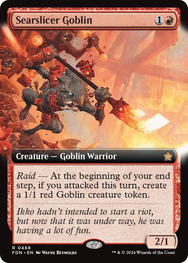 Searslicer Goblin 468/291 (Foundations)  - Extended Art