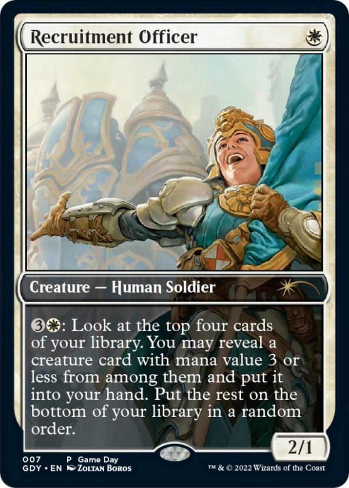 Recruitment Officer 7/9 (Game Day & Store Championship Promos)  - Full Art