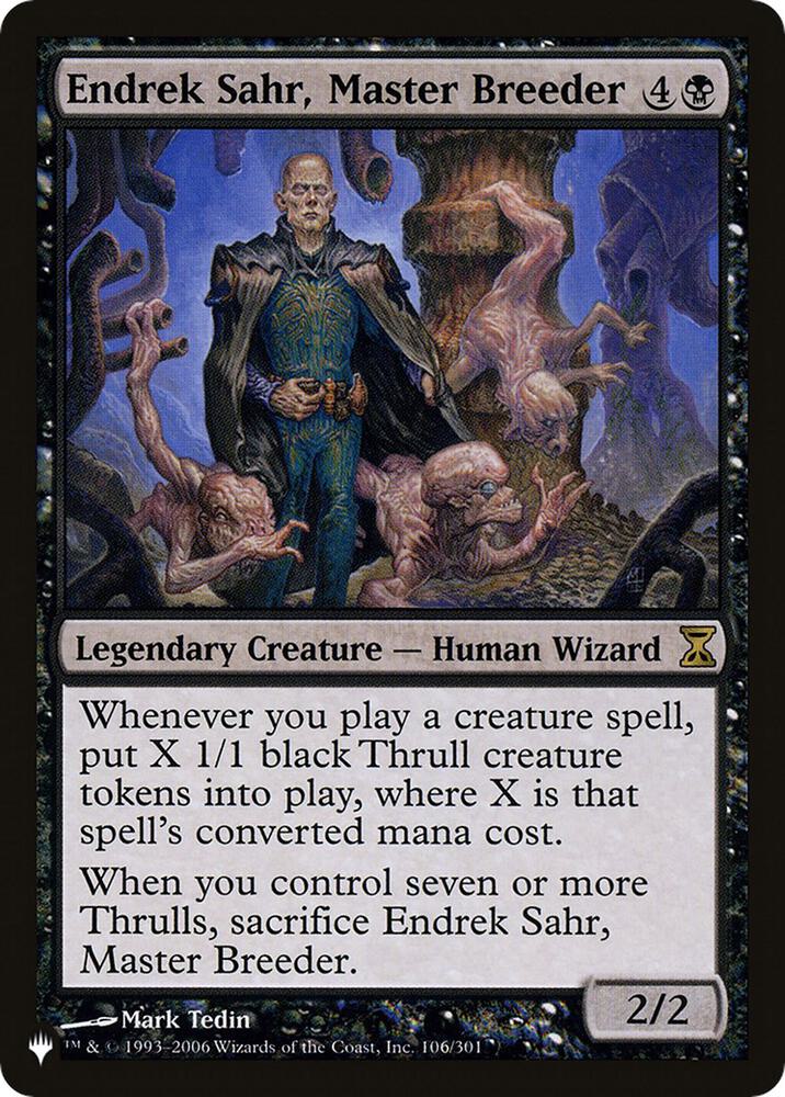 Endrek Sahr Master Breeder TSP-106/5075 (The List Reprints) 