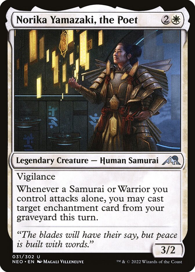 Norika Yamazaki, the Poet 31/302 (Kamigawa: Neon Dynasty)  - Foil