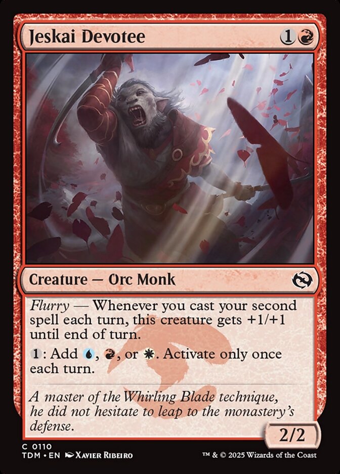 Jeskai Devotee 110 (Tarkir: Dragonstorm)  - Foil