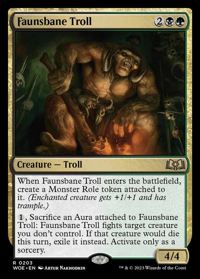 Faunsbane Troll 203 (Wilds of Eldraine) 