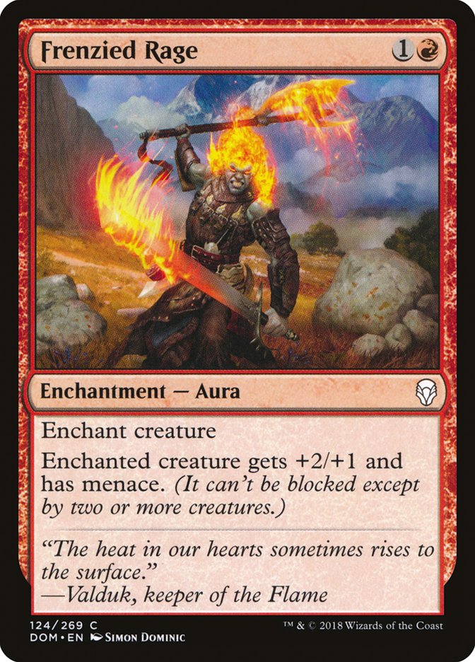 Frenzied Rage 124 (Dominaria)  - Foil