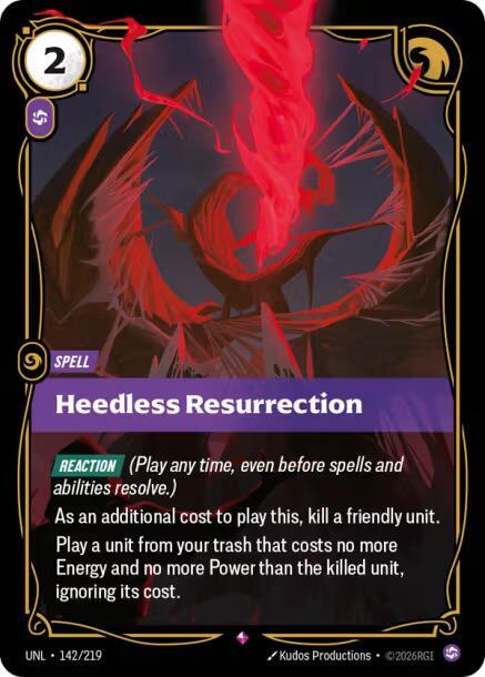 Heedless Resurrection 142/219 (Unleashed)  - Foil