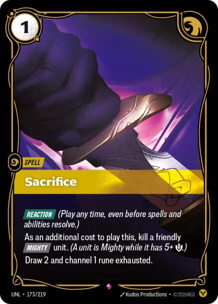 Sacrifice 173/219 (Unleashed)  - Foil