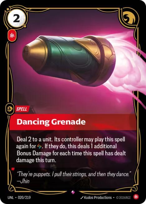Dancing Grenade 020/219 (Unleashed)  - Foil