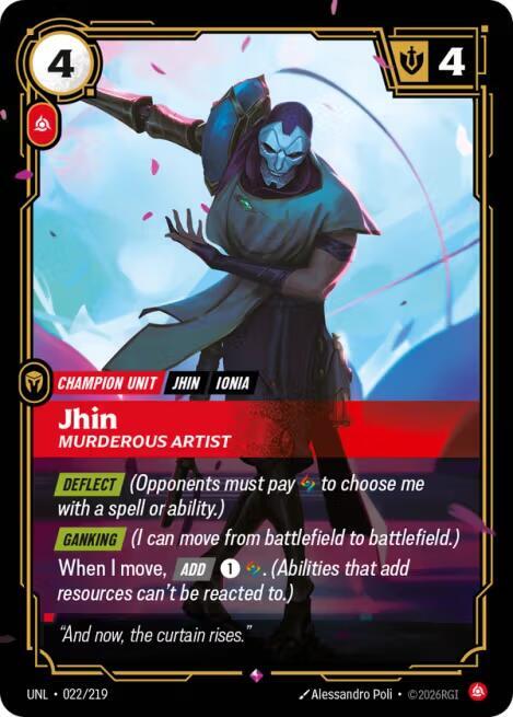 Jhin - Murderous Artist 022/219 (Unleashed)  - Foil