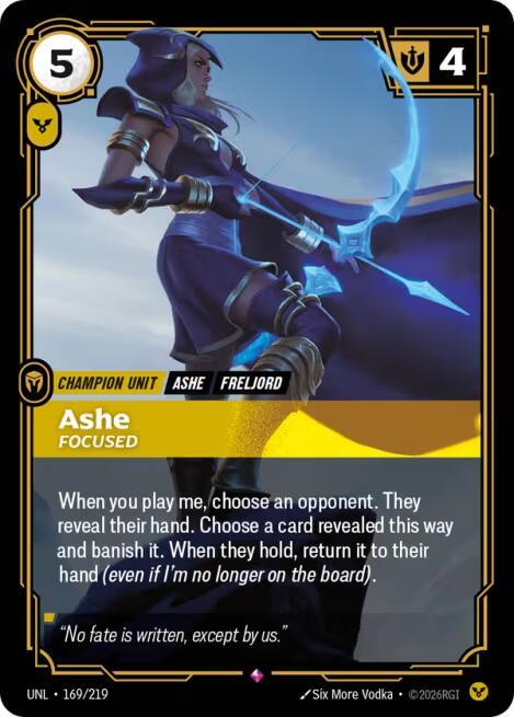 Ashe - Focused 169/219 (Unleashed)  - Foil