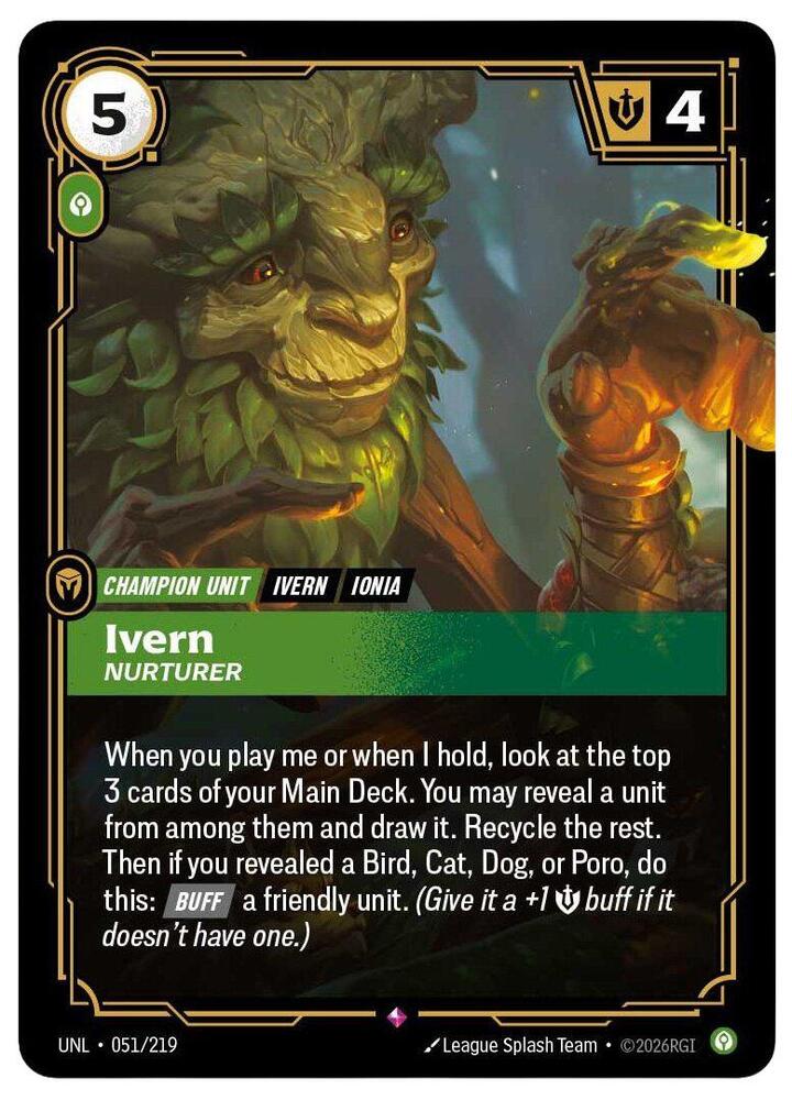 Ivern - Nurturer 051/219 (Unleashed)  - Foil