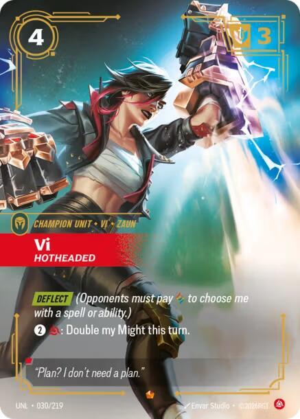 Vi - Hotheaded 030/219 (Unleashed)  - Foil
