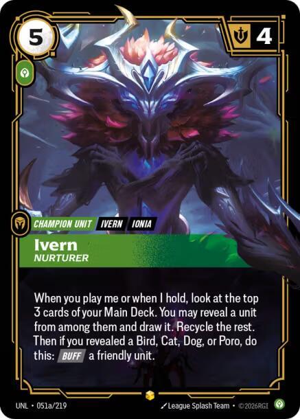 Ivern - Nurturer 051a/219 (Unleashed)  - Foil