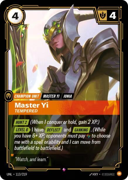 Master - Yi Tempered 113/219 (Unleashed)  - Foil