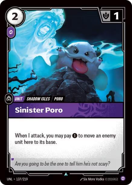 Sinister Poro 137/219 (Unleashed) 