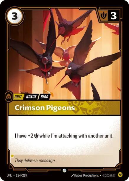 Crimson Pigeons 154/219 (Unleashed)  - Foil