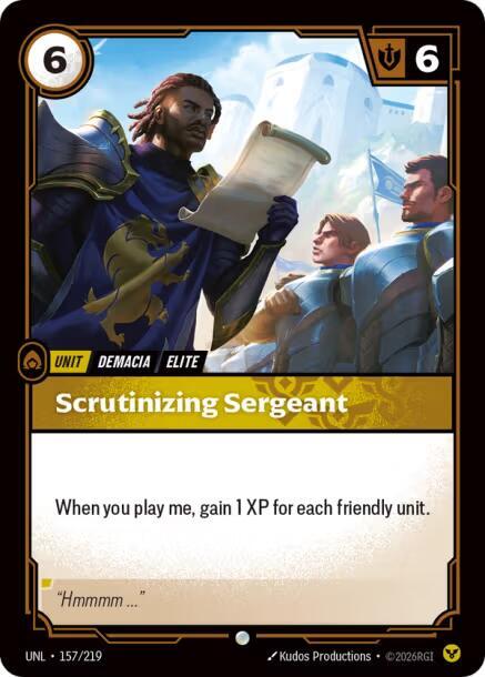 Scrutinizing Sergeant 157/219 (Unleashed) 