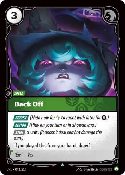 Back Off 042/219 (Unleashed)  - Foil