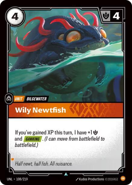 Wily Newtfish 108/219 (Unleashed)  - Foil
