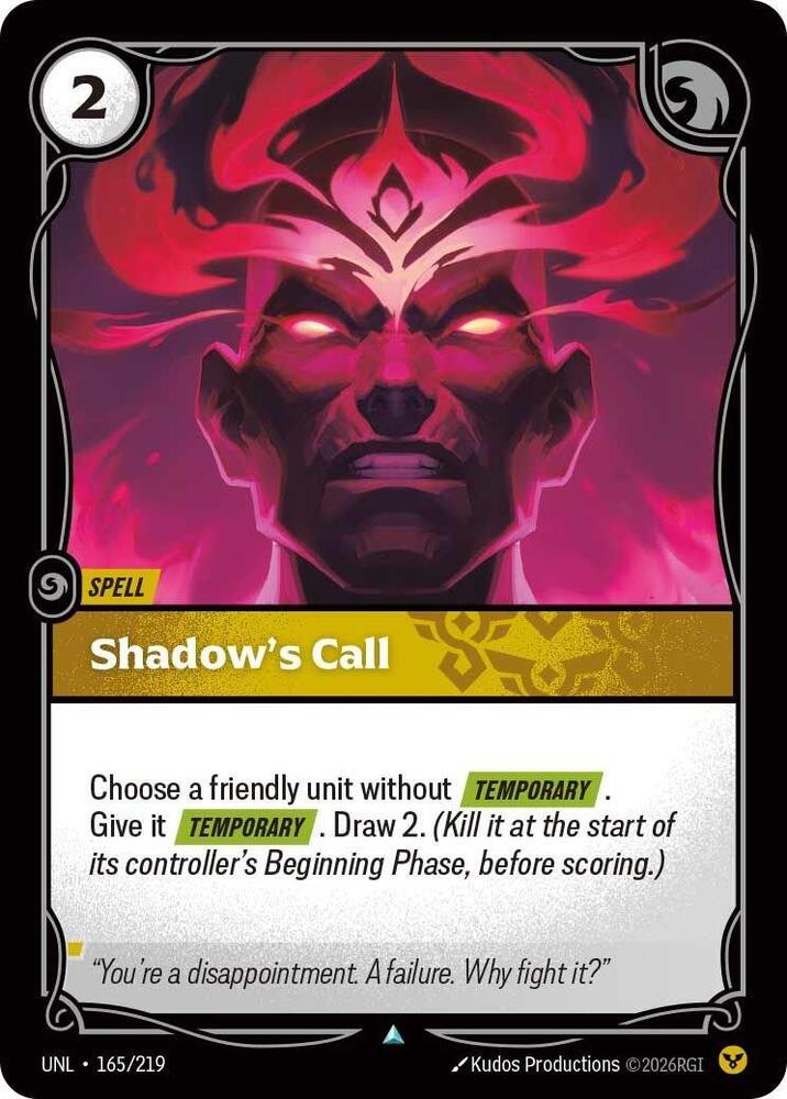 Shadow's Call 165/219 (Unleashed)  - Foil