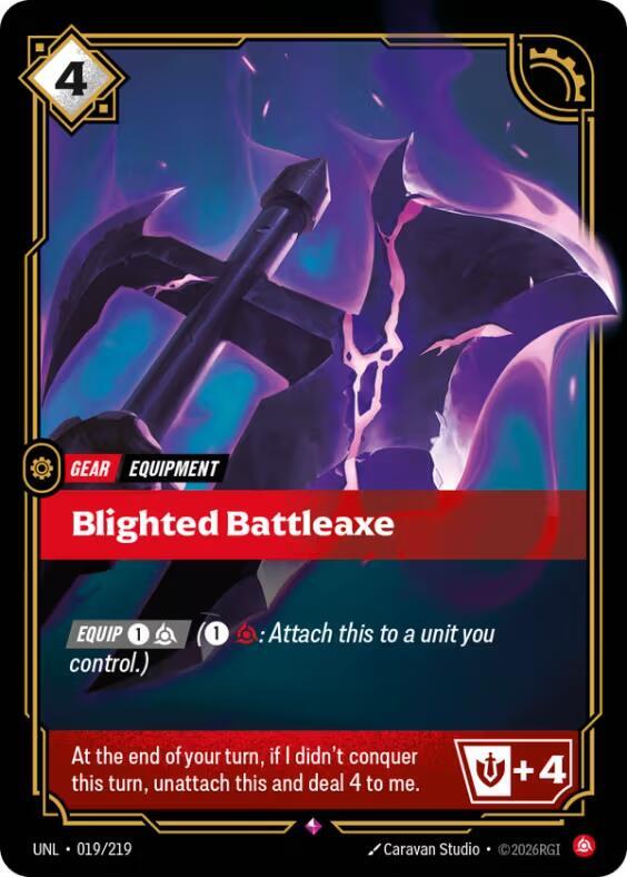 Blighted Battleaxe 019/219 (Unleashed)  - Foil