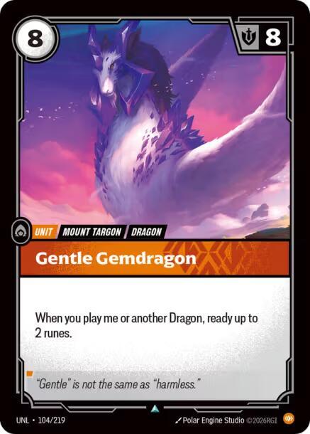 Gentle Gemdragon 104/219 (Unleashed)  - Foil
