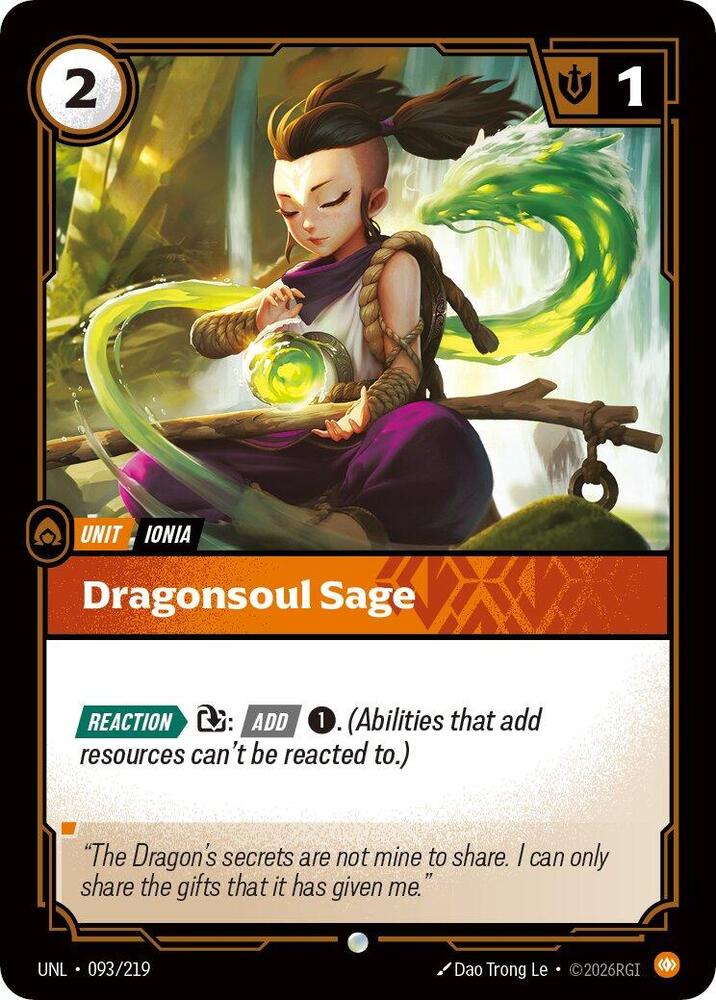 Dragonsoul Sage 093/219 (Unleashed)  - Foil