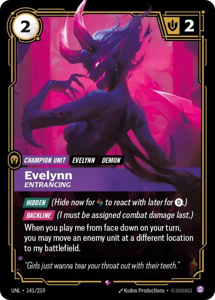 Evelynn - Entrancing 141/219 (Unleashed)  - Foil