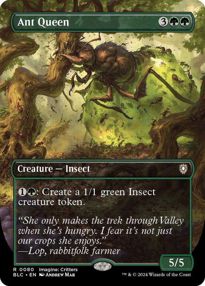 Ant Queen Borderless 80 (Commander: Bloomburrow)  - Foil