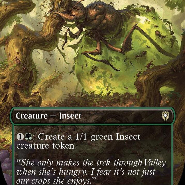 Ant Queen Borderless 80 (Commander: Bloomburrow)  - Foil