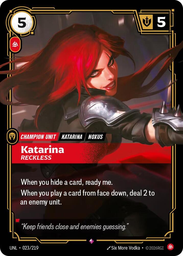 Katarina - Reckless 023/219 (Unleashed)  - Foil