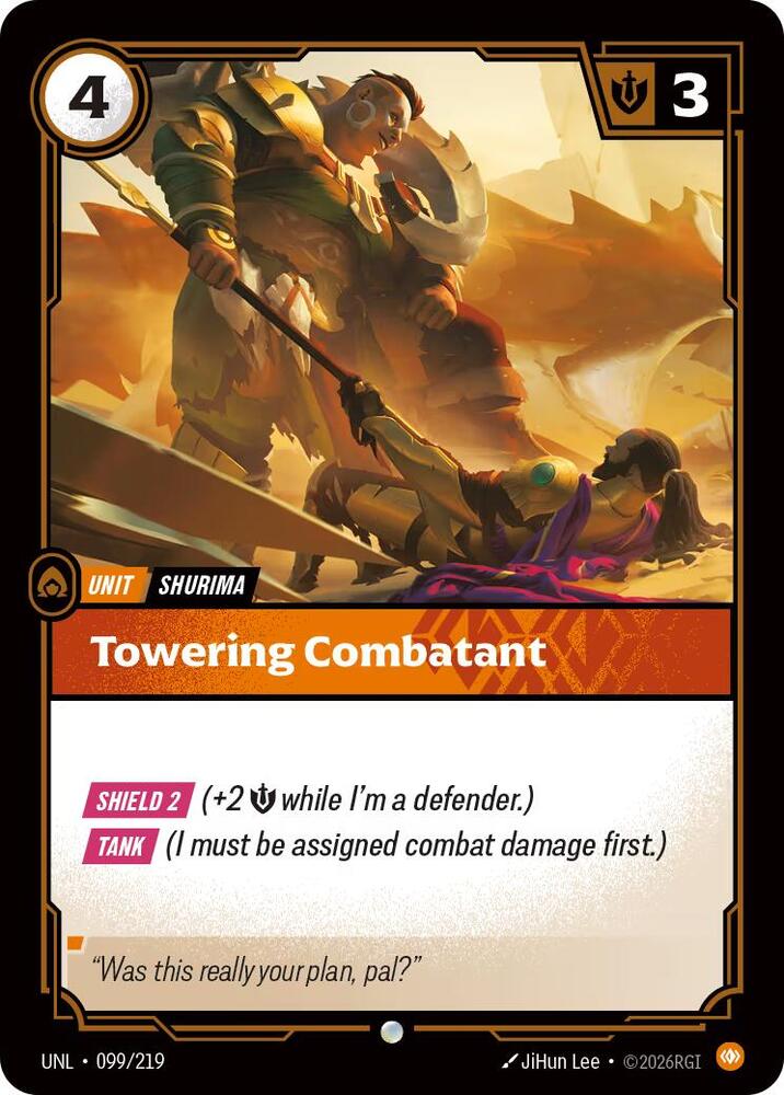 Towering Combatant 099/219 (Unleashed)  - Foil