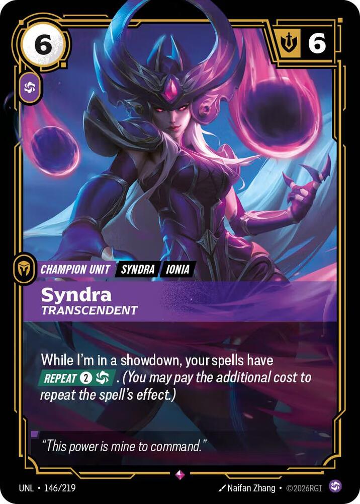 Syndra Transcendent 146/219 (Unleashed)  - Foil