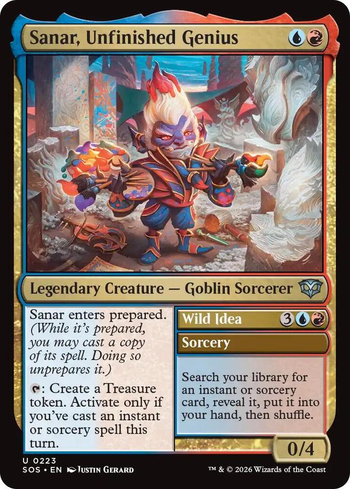 Sanar, Unfinished Genius // Wild Idea 223 (Secrets of Strixhaven) 