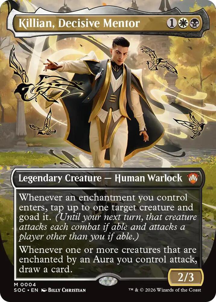 Killian, Decisive Mentor 4 (Commander: Secrets of Strixhaven)  - Borderless