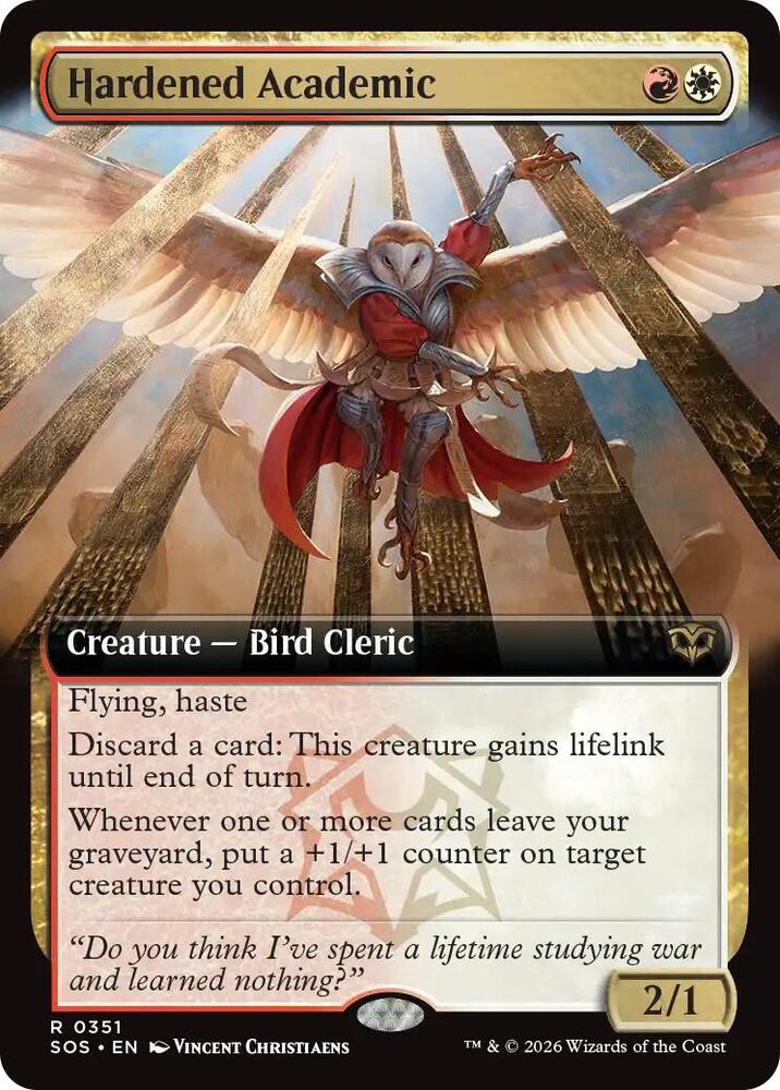 Hardened Academic 351 (Secrets of Strixhaven)  - Extended Art Foil