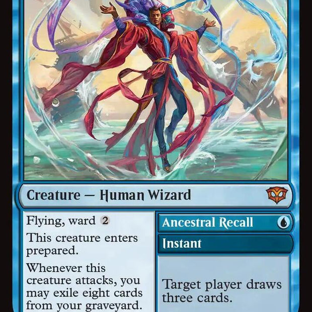 Emeritus of Ideation // Ancestral Recall 45 (Secrets of Strixhaven) 